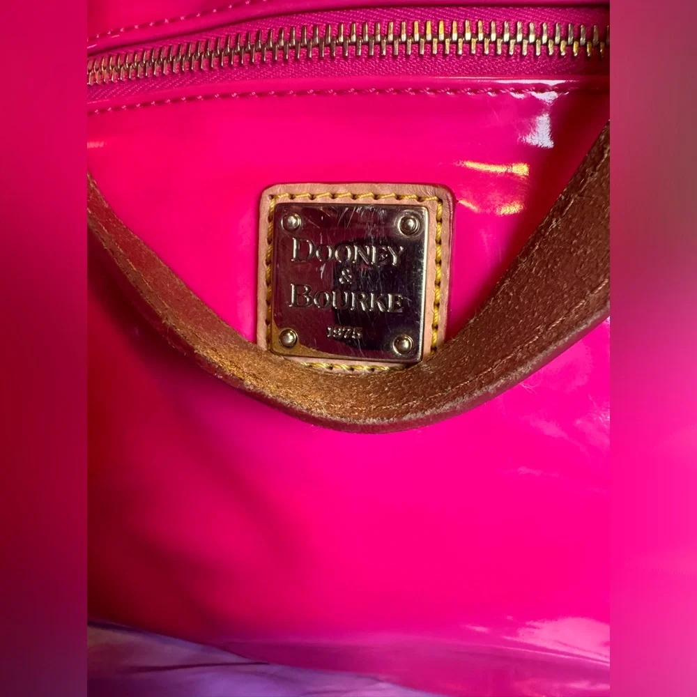Dooney & Bourke Hot Pink Patent Leather Shopper-DISCONTINUED - Picture 3 of 10